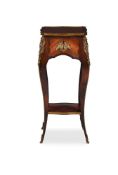 Y A GEORGE III TULIPWOOD, ROSEWOOD AND GILT BRONZE MOUNTED OCCASIONAL TABLE