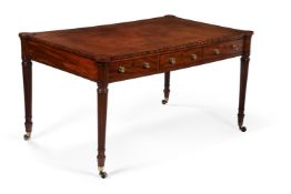A GEORGE III MAHOGANY LIBRARY TABLE, ATTRIBUTED TO GILLOWS, CIRCA 1790