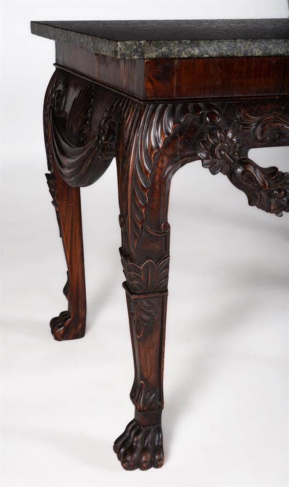 A CARVED MAHOGANY CONSOLE TABLE, IN IRISH 18TH CENTURY STYLE - Image 3 of 5