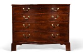 A GEORGE III MAHOGANY SERPENTINE COMMODE, ATTRIBUTED TO THOMAS CHIPPENDALE, CIRCA 1770