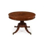Y A GEORGE IV MAHOGANY, KINGWOOD CROSSBANDED AND GILTMETAL MOUNTED CENTRE TABLE, CIRCA 1825