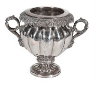 AN OLD SHEFFIELD PLATE WINE COOLER, FIRST HALF 19TH CENTURY