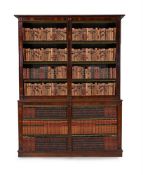 Y A GEORGE IV ROSEWOOD OPEN LIBRARY BOOKCASE, CIRCA 1825