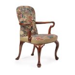 A GEORGE I WALNUT OPEN ARMCHAIR, CIRCA 1725