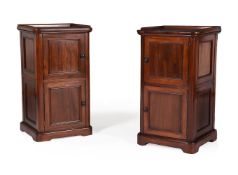 A PAIR OF EARLY VICTORIAN MAHOGANY BEDSIDE CUPBOARDS, MID 19TH CENTURY