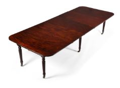 A REGENCY MAHOGANY EXTENDING DINING TABLE BY MORGAN AND SANDERS, CIRCA 1815