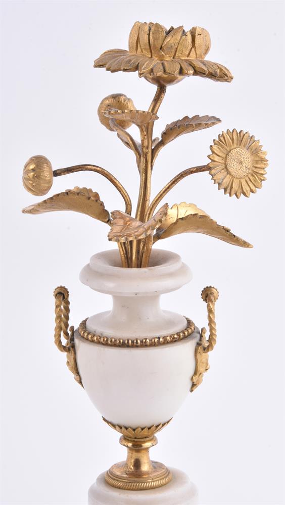 A PAIR OF FRENCH MARBLE AND GILT BRONZE GARNITURES, 19TH CENTURY - Image 3 of 4