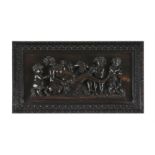 Y AFTER GÉRARD VAN OPSTAL (1605 - 1668)- A SET OF SIX CARVED MACASSAR EBONY PANELS