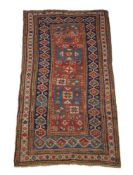 A CAUCASIAN LONG RUG, approximately 263 x 128cm