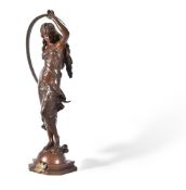 AFTER AUGUSTE MOREAU (FRENCH, 1834-1917) A BRONZE FIGURE 'L'AURORE', EARLY 20TH CENTURY