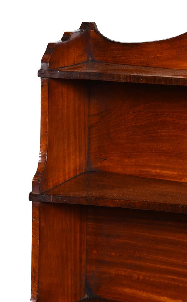 Y A SHERATON REVIVAL SATINWOOD AND MARQUETRY WATERFALL OPEN BOOKCASE, THIRD QUARTER 19TH CENTURY - Image 6 of 6