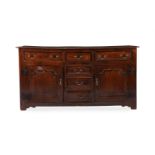 A GEORGE III OAK DRESSER BASE, CIRCA 1760