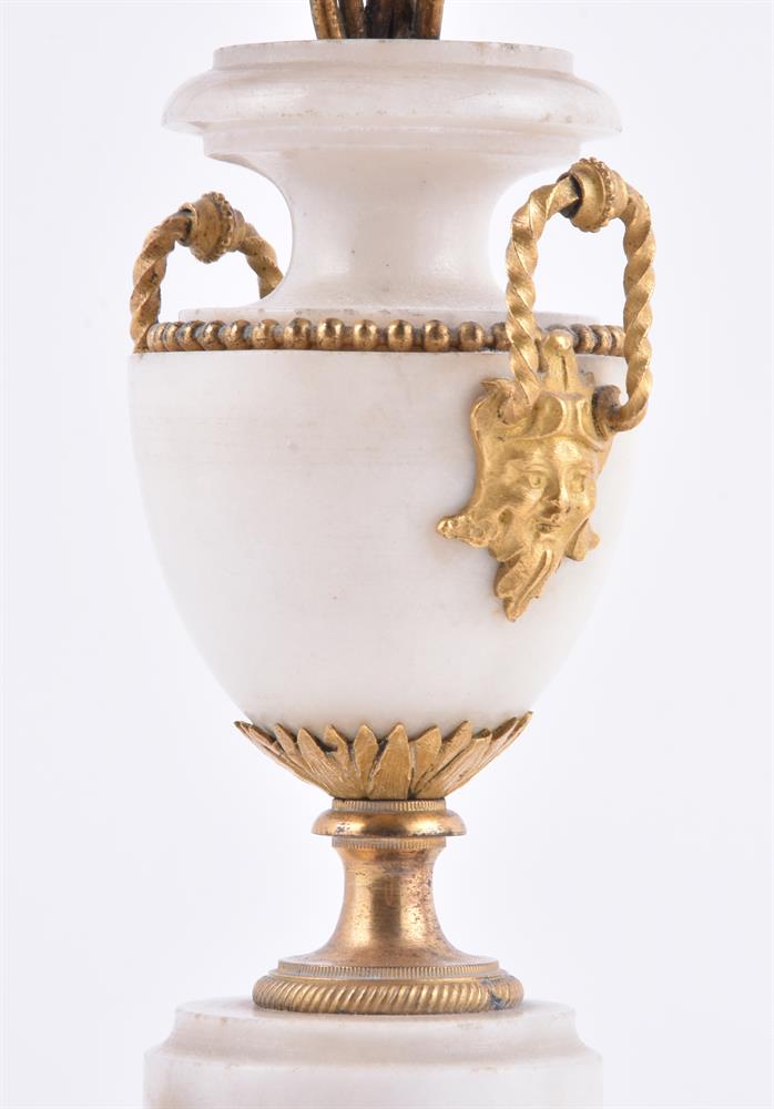 A PAIR OF FRENCH MARBLE AND GILT BRONZE GARNITURES, 19TH CENTURY - Image 4 of 4