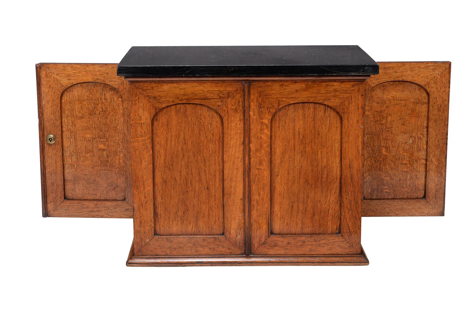 A PAIR OF VICTORIAN POLLARD OAK TABLE TOP CABINETS, MID 19TH CENTURY - Image 5 of 5