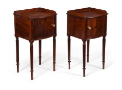 A PAIR OF REGENCY MAHOGANY BEDSIDE CABINETS, ATTRIBUTED TO GILLOWS, CIRCA 1815