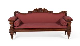A WILLIAM IV MAHOGANY SOFA IN THE MANNER OF J. TAYLOR, CIRCA 1830