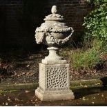 A COMPOSTION STONE CENTREPIECE, ATTRIBUTED TO AUSTIN & SEELEY, MID/LATE 19TH CENTURY