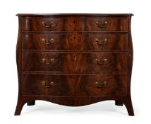 A GEORGE III MAHOGANY SERPENTINE COMMODE IN THE MANNER OF HENRY HILL OF MARLBOROUGH, CIRCA 1770