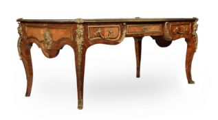 Y A FRENCH KINGWOOD AND ORMOLU MOUNTED BUREAU PLAT, IN LOUIS XV STYLE