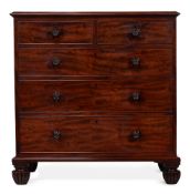 A GEORGE IV MAHOGANY CHEST OF DRAWERS BY GILLOWS, CIRCA 1825
