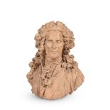 A TERRACOTTA PORTRAIT BUST OF A GENTLEMAN, IN THE MANNER OF JEAN BAPTISTE LEMOYNE THE YOUNGER