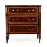 A DIRECTOIRE MAHOGANY AND GILT METAL MOUNTED COMMODE, CIRCA 1795