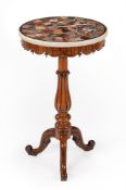 Y A WILLIAM IV ROSEWOOD AND SPECIMEN MARBLE TRIPOD TABLE, CIRCA 1830
