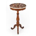 Y A WILLIAM IV ROSEWOOD AND SPECIMEN MARBLE TRIPOD TABLE, CIRCA 1830