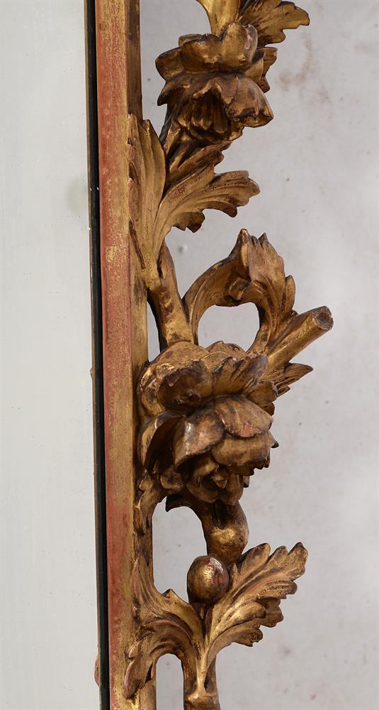 A CARVED GILTWOOD WALL MIRROR, IN IRISH GEORGE II STYLE, SECOND QUARTER 19TH CENTURY - Image 4 of 5