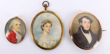 Y A quantity of 18th and 19th century watercolour on ivory portrait miniatures