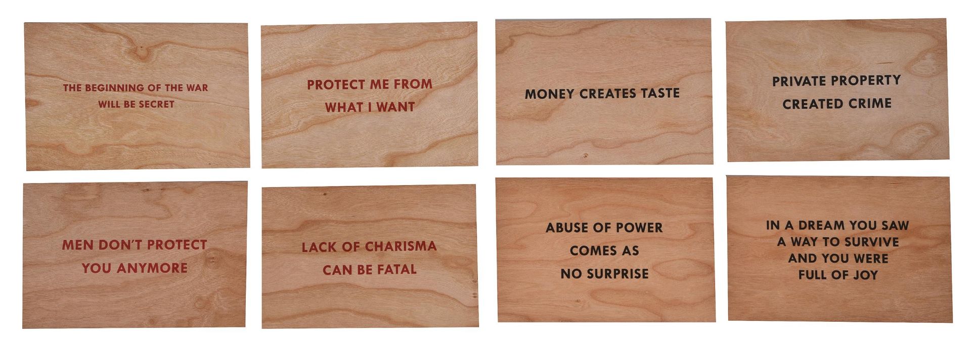 Jenny Holzer (American b.1950), Truisms (Set of 8)