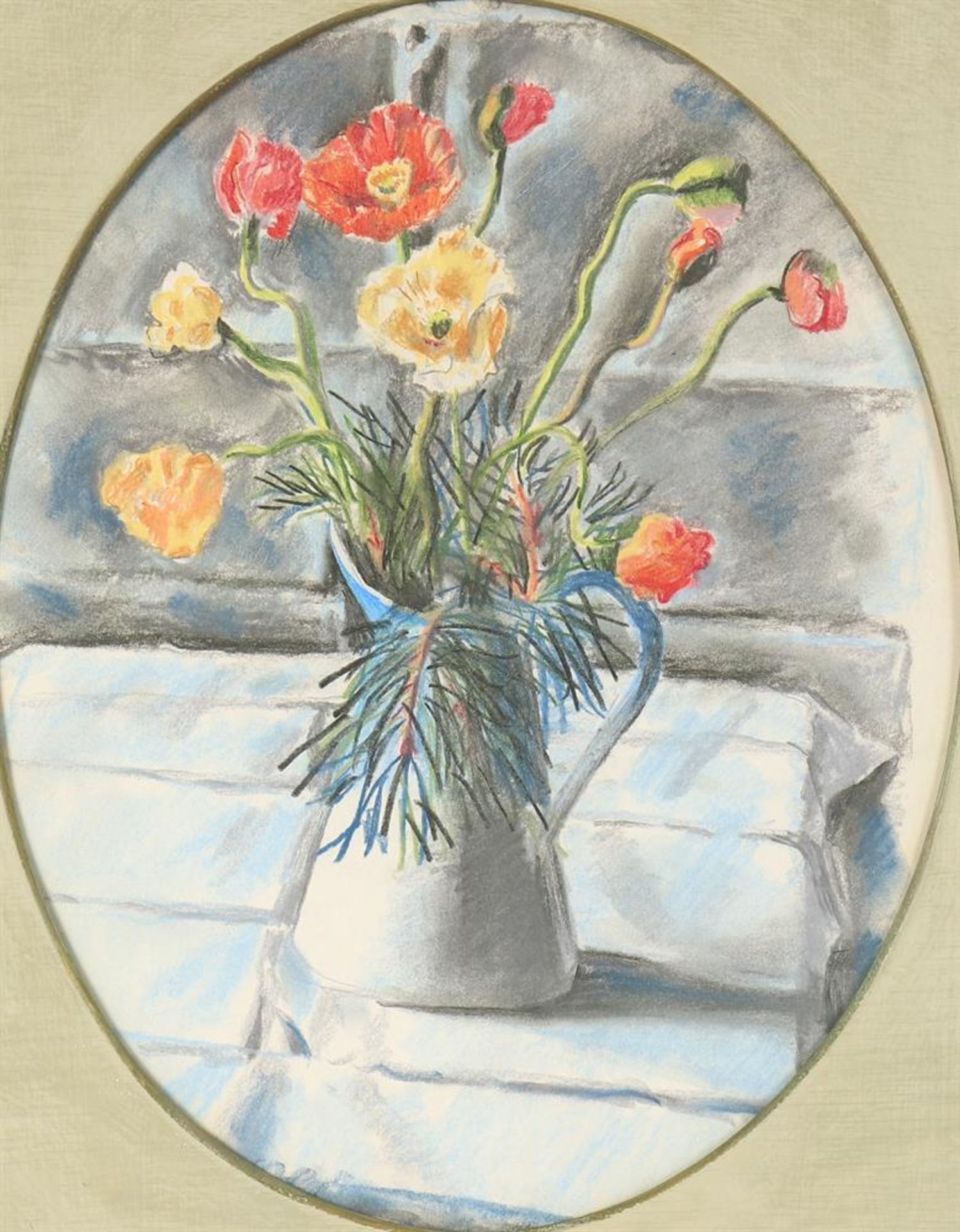 French School (20th century), Still life of flowers in a jug - Bild 4 aus 5