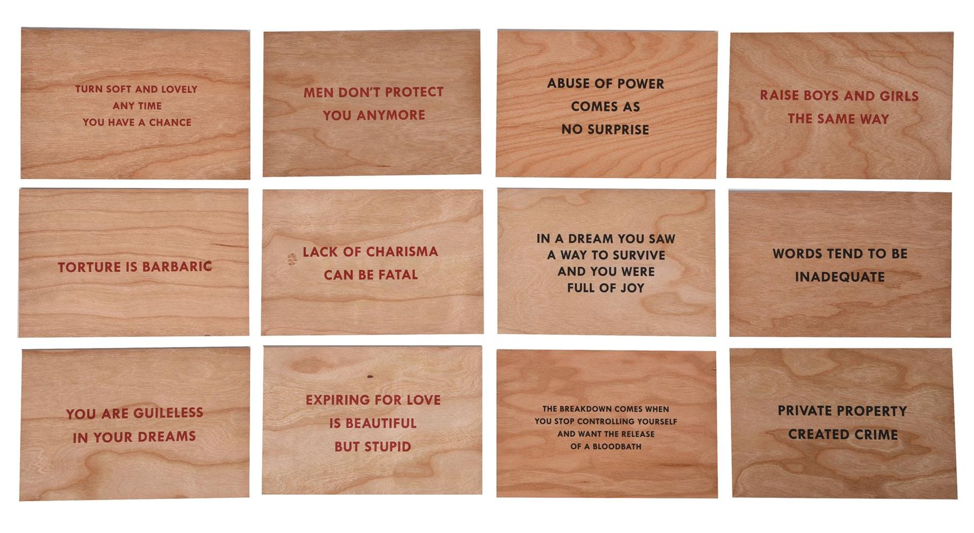 Jenny Holzer (American b.1950), Truisms (Set of 12)