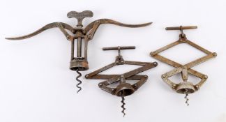 Corkscrews to include- a 19th century James Heeley & Sons A1 Double lever