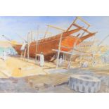 λ Lucy Willis (British b. 1954), Dhow Yard, Sur 1992