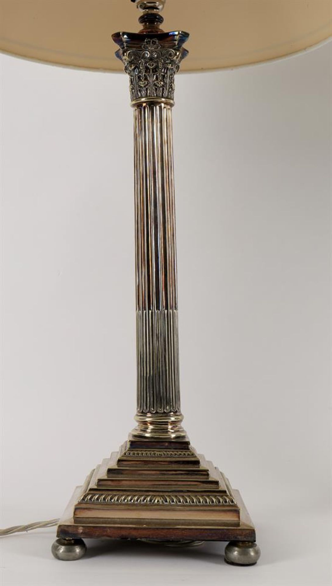 A columnar silver plated table lamp - Image 2 of 5