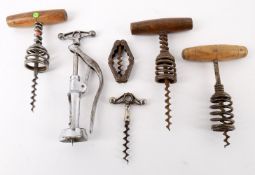 Corkscrews to include a French nickel plated single lever Presto corkscrew