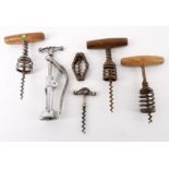 Corkscrews to include a French nickel plated single lever Presto corkscrew