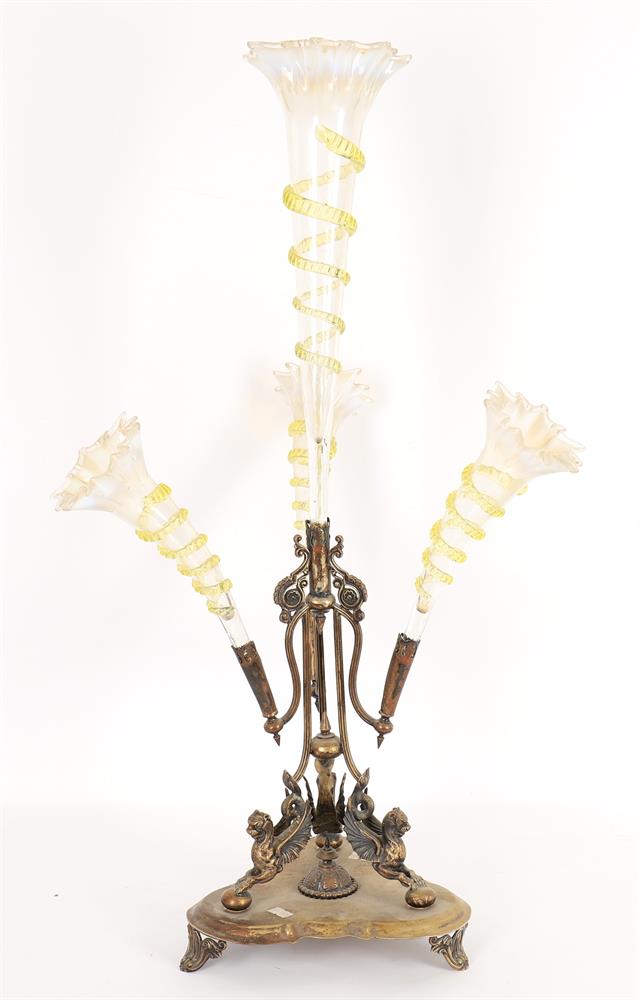 An electro-plated epergne by Walker & Hall