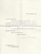 Sir Winston Churchill (1874-1965, British Prime Minister), Typed letter, signed