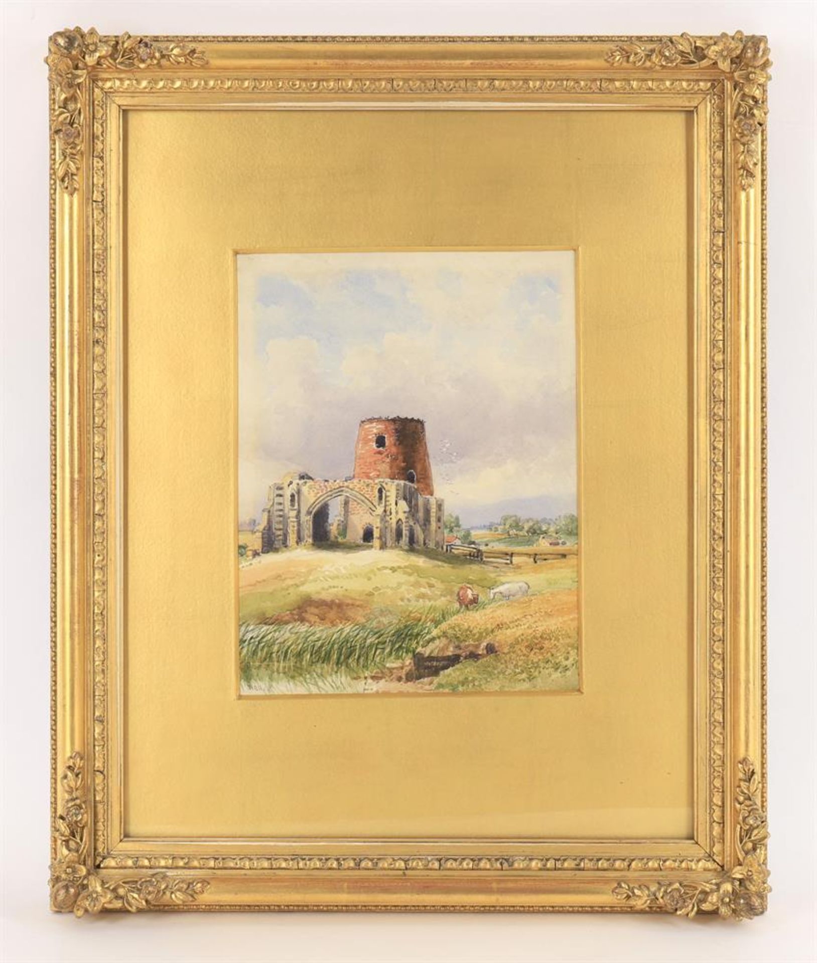 Robert Ernest Roe (British 1851-1930), Bennets Abbey, Norfolk; Old Ruin, Whitby (2) - Bild 2 aus 5