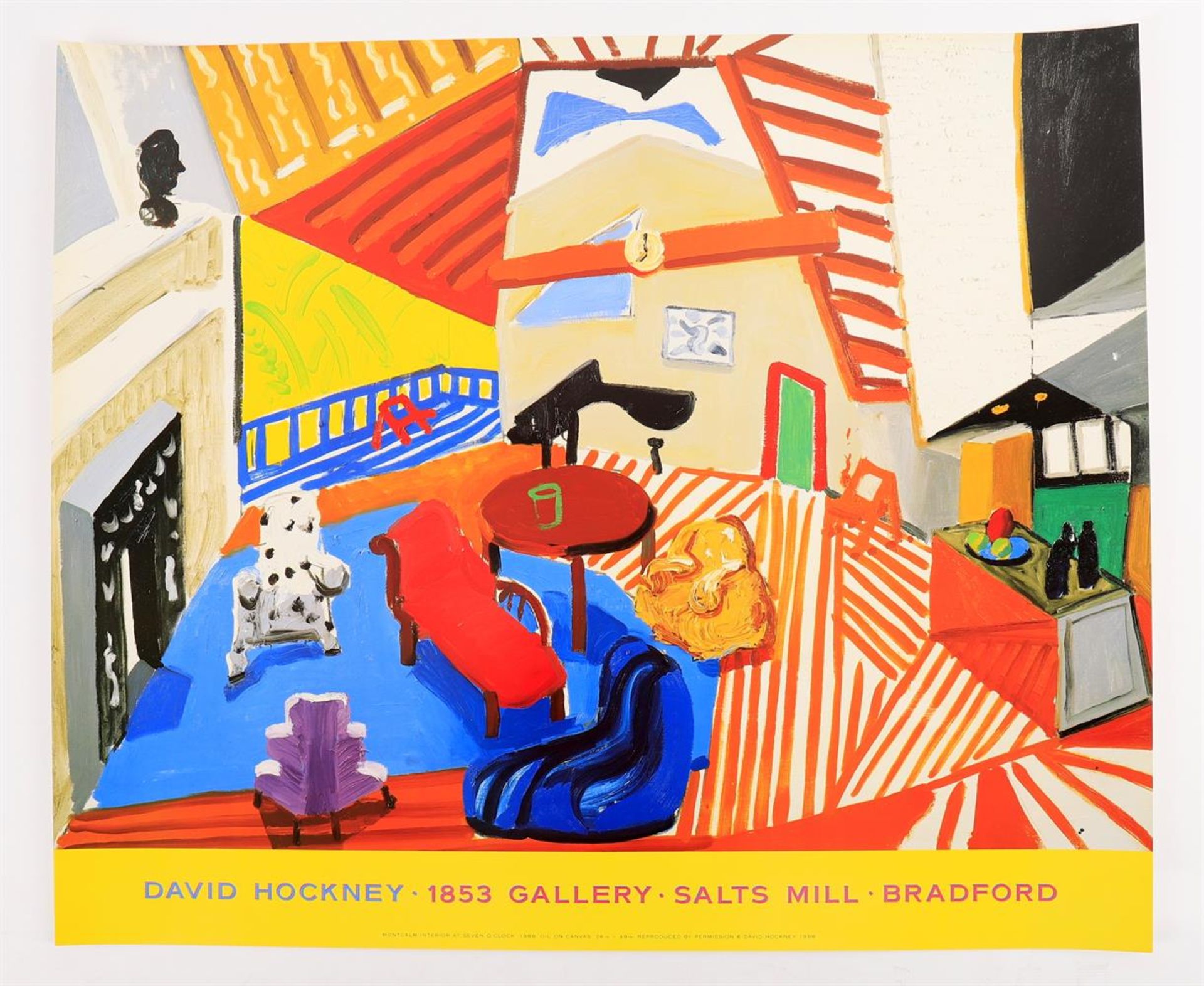 After David Hockney, Montcalm Interior at Seven O'Clock, Exhibition Poster