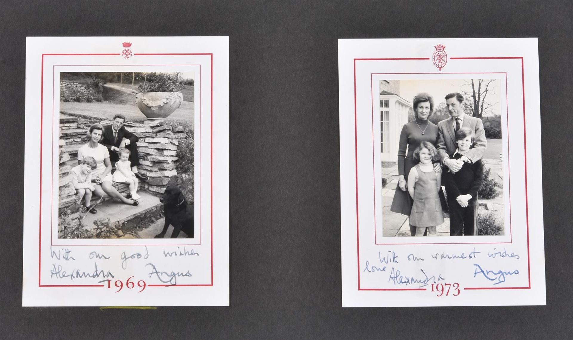 A collection of five Christmas cards from Princess Alexandra of Kent and Angus Ogilvy - Image 2 of 2