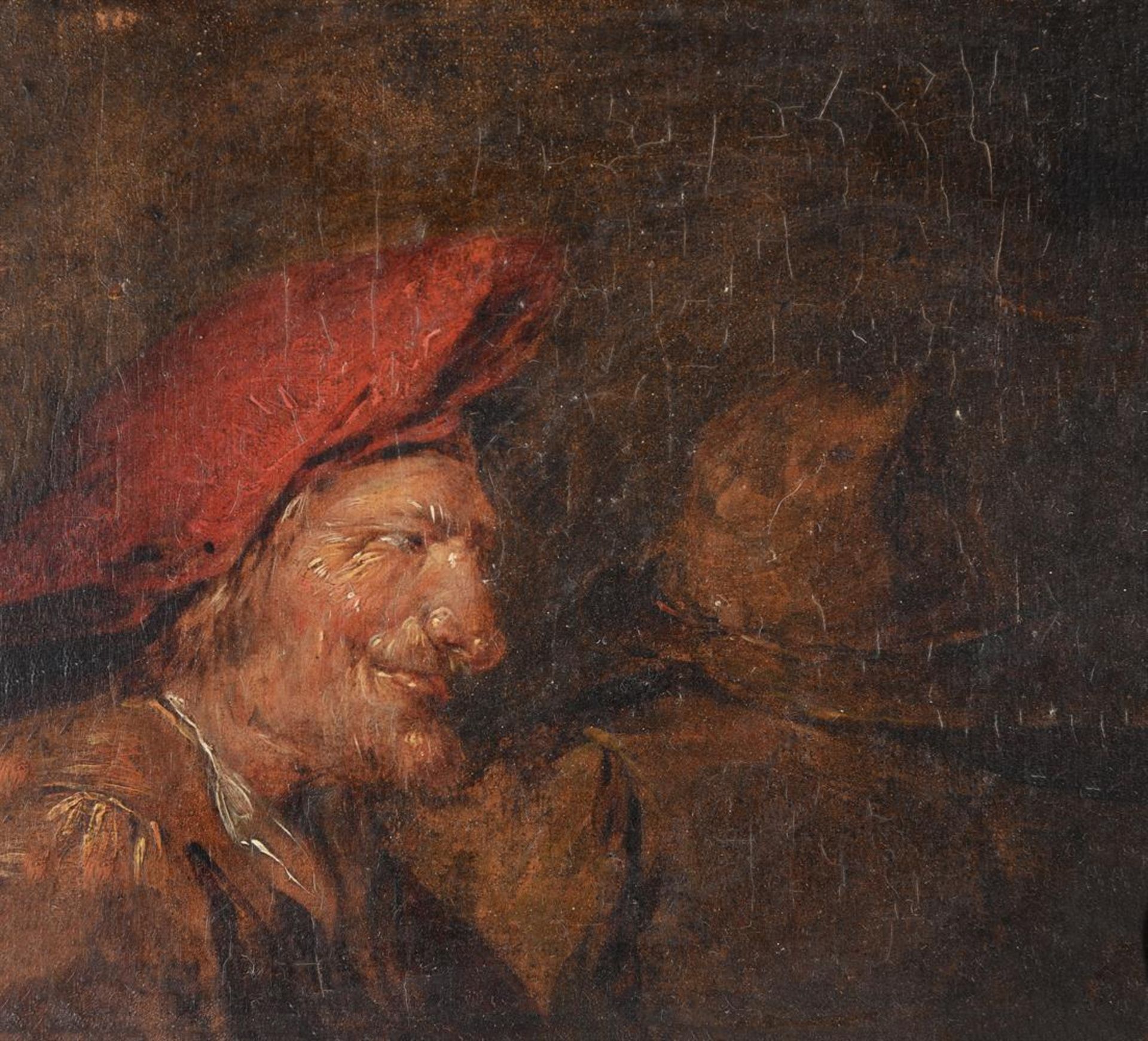 Continental School (c. 1700), Two heads, a study