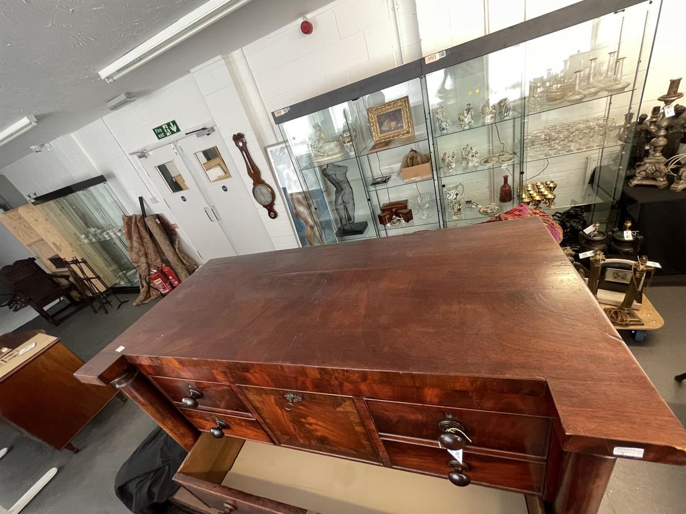 An early Victorian mahogany 'Scotch' chest - Image 8 of 12