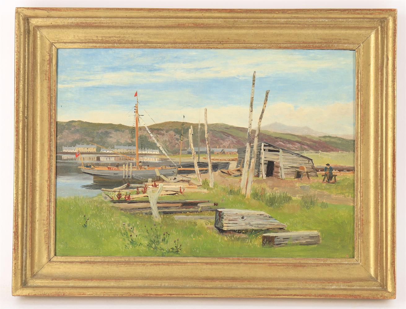 Thomas J Purchas (British 1851-1930), In the Harbour Pwllheli - Image 2 of 3
