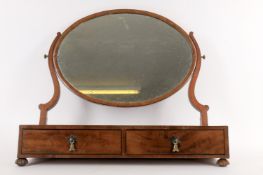 A large mahogany dressing mirror