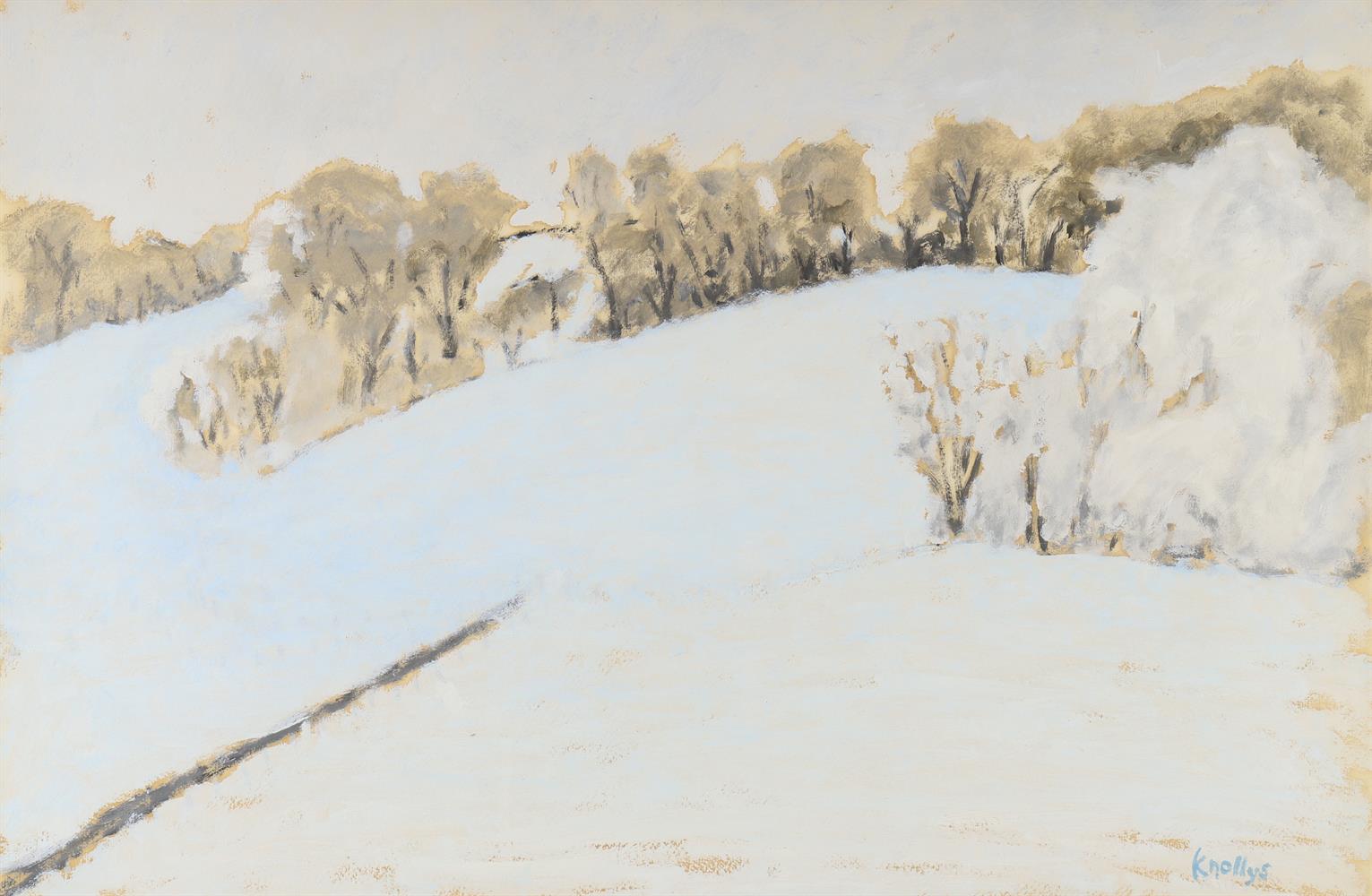 λ Eardley Knollys (British 1902-1991), A tree lined snowscape