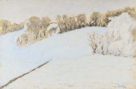 λ Eardley Knollys (British 1902-1991), A tree lined snowscape