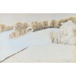 λ Eardley Knollys (British 1902-1991), A tree lined snowscape